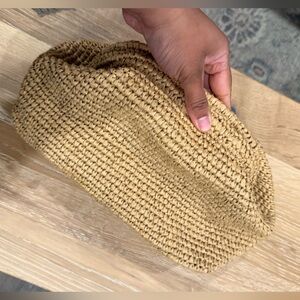 COS summer raffia clutch